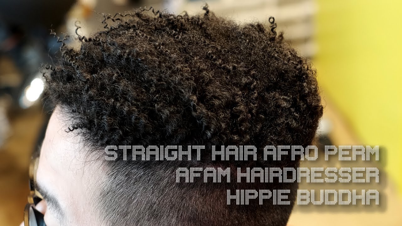 Straight hair to [Curly, nappy, kinky] hair with Afro Perm transformation [AFAM Hair]