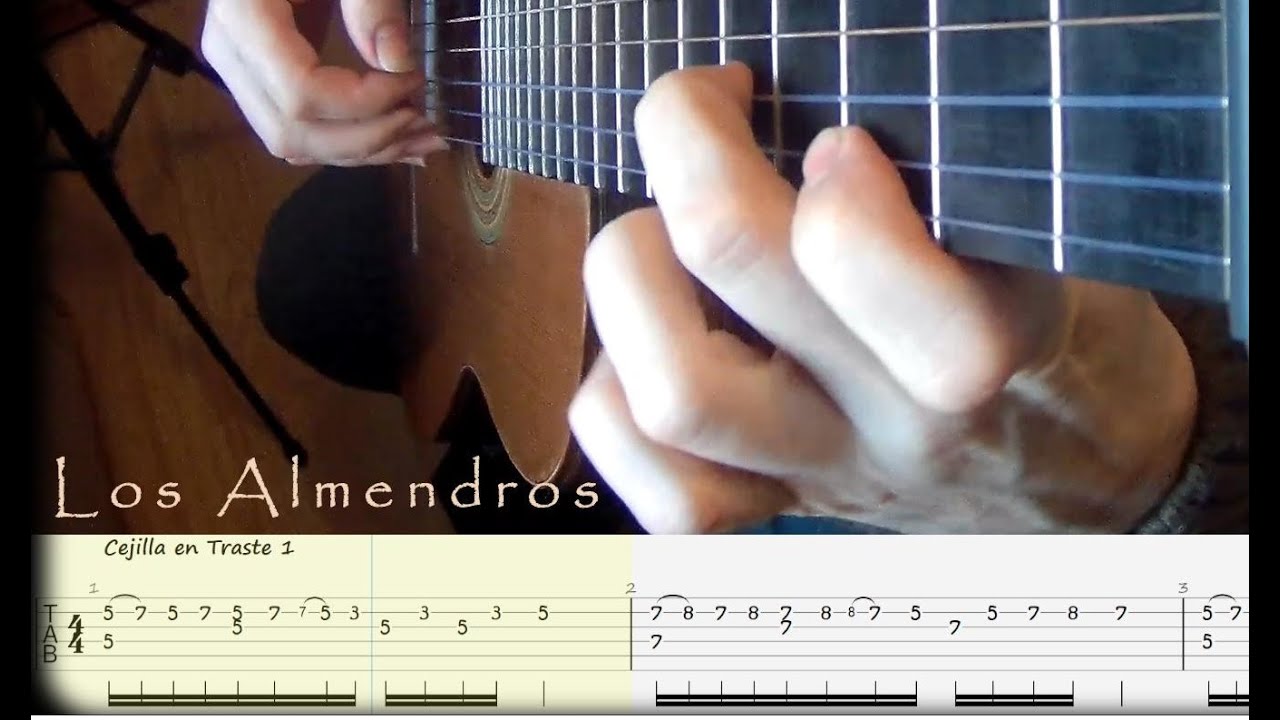 Los Almendros - Solo Guitarra  (Tutorial - Tab)