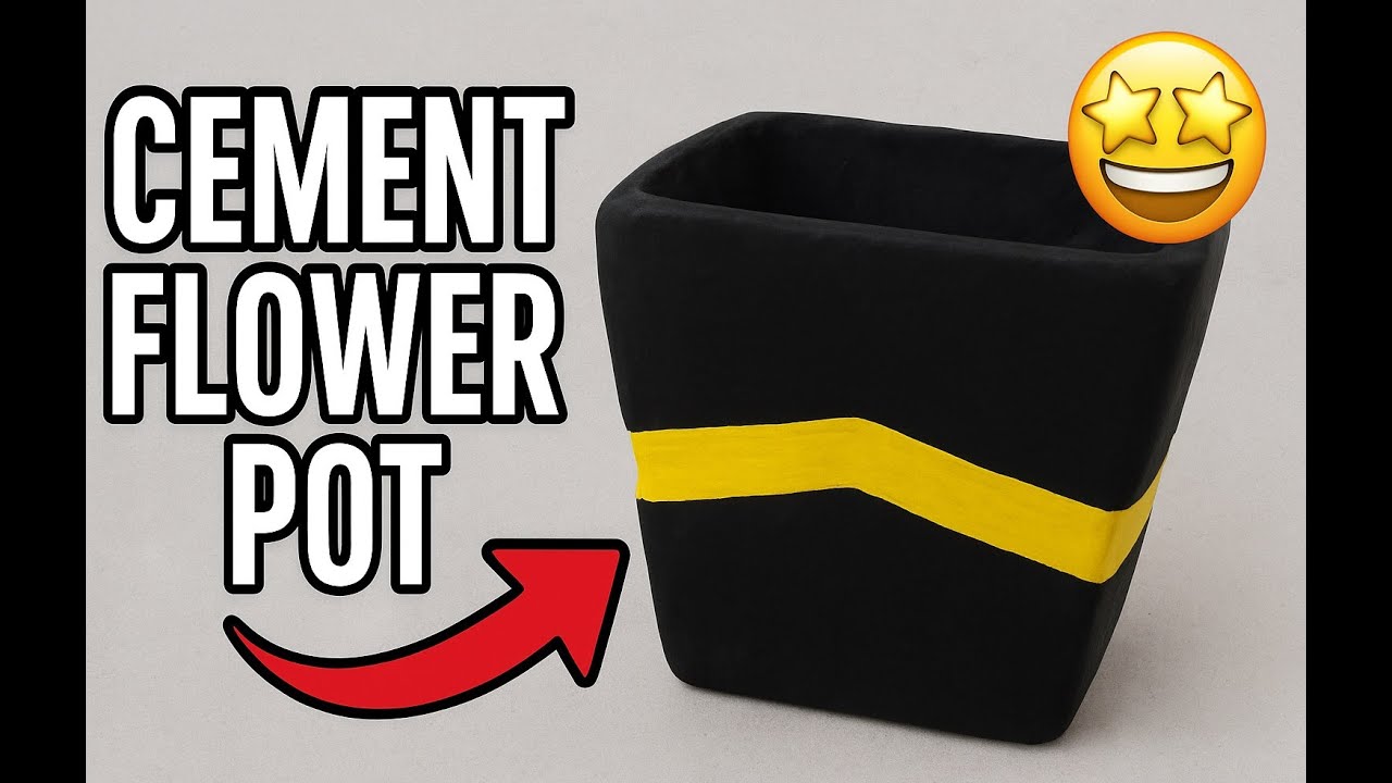 DIY Cement Flower Pot | Easy & Stylish Concrete Planter Idea
