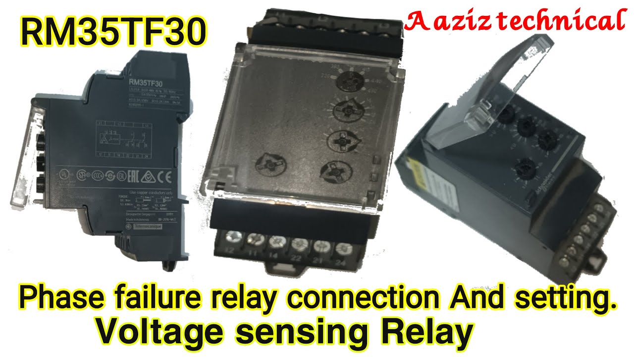 Rm35tf30 phase failure relay connection and setting step by step.