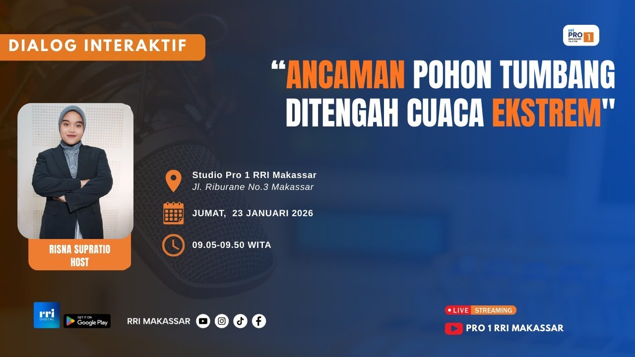 Ancaman Pohon Tumbang di Tengah Cuaca Ekstrem  - Jumat, 23 Januari 2026