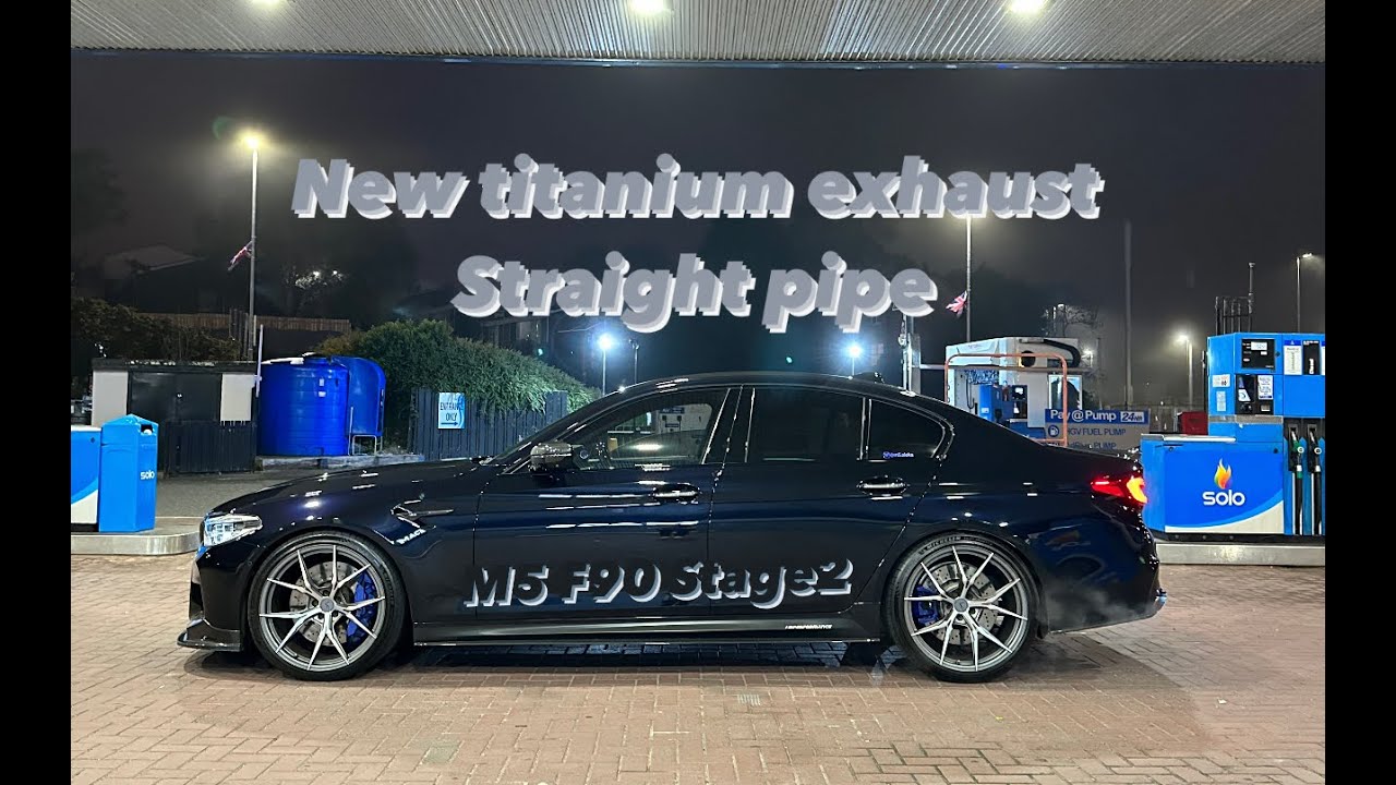 M5 F90 - THOR. Stage2 full straight titanium exhaust brutal sound.