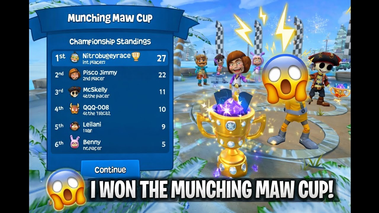 🏆 Munching Maw Cup Champion | Intense Tournament Victory! | Beach Buggy Racing 2