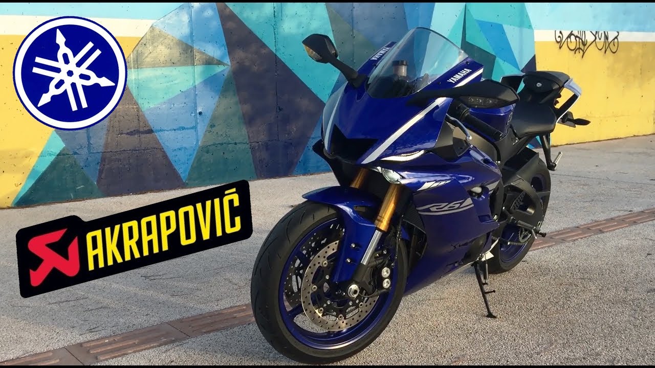 Yamaha R6 walk around + Akrapovic Racing Line (Titanium)  sound exhaust