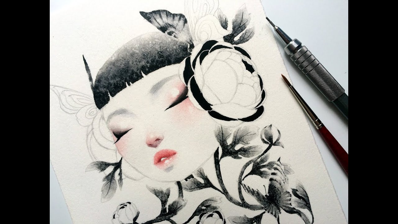 Spring Dreamer- Watercolor