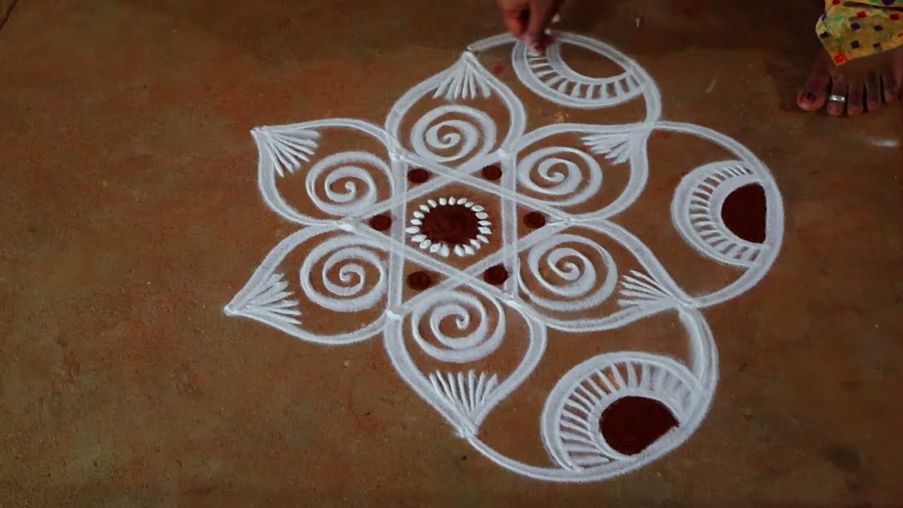 Diwali 2025 🌹simple flowers rangoli🌹3*2 diwali diyamuggulu designs🌹deepavali kaavi kolam
