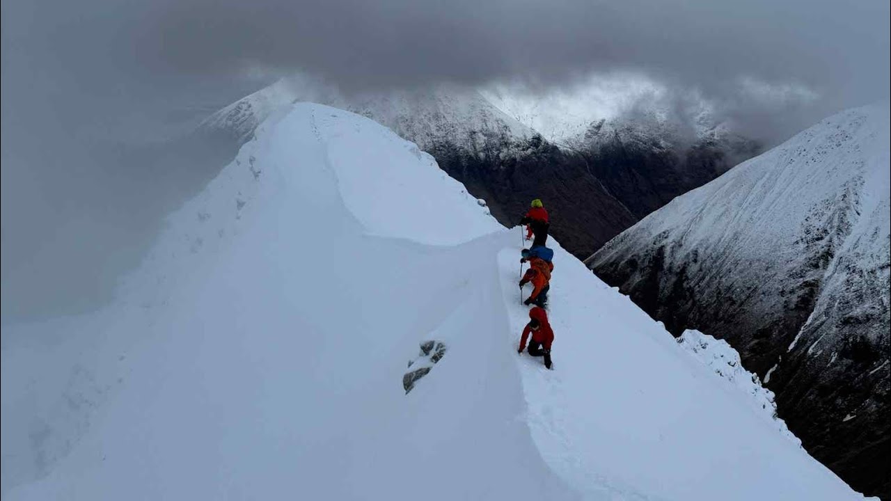 Winter ascent of Stob ban, Scotland