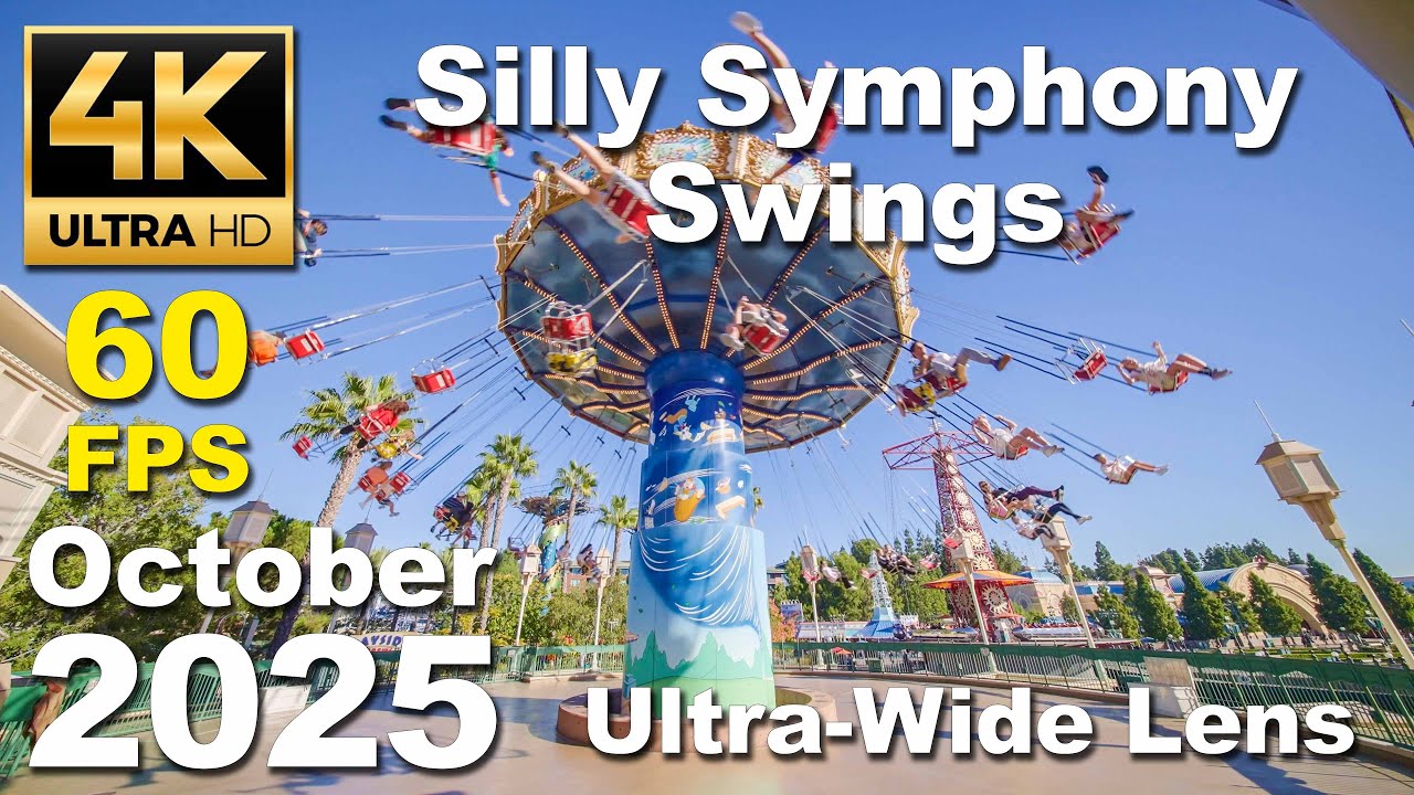 Silly Symphony Swings [4K/60fps] - Disney California Adventure