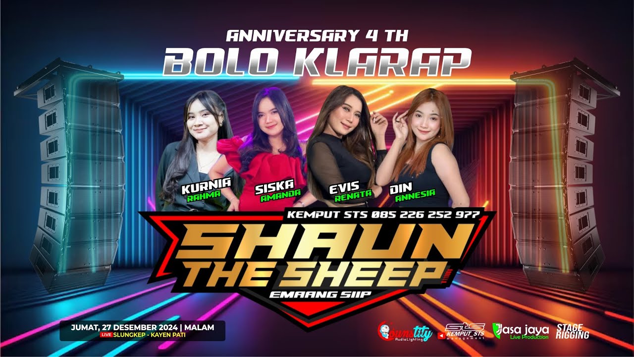 LIVE SHAUN THE SHEEP - ANNIVERSARY 4TH BOLO KLARAP - SLUNGKEP KAYEN PATI | COUNSTITY AUDIO