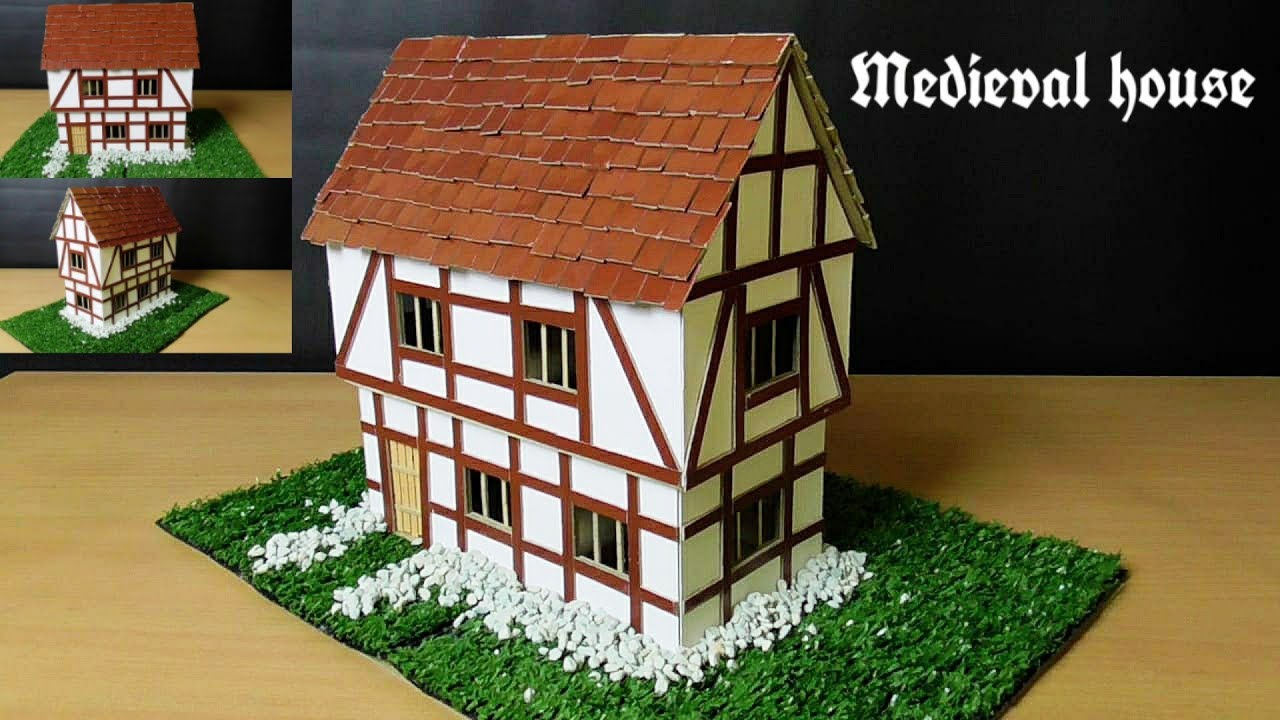 How To Make Medieval House From Cardboard | Cardboard House Easy