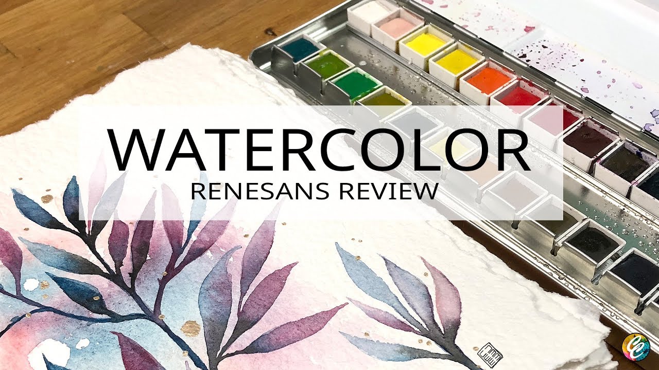 swatching and painting with Renesans watercolors