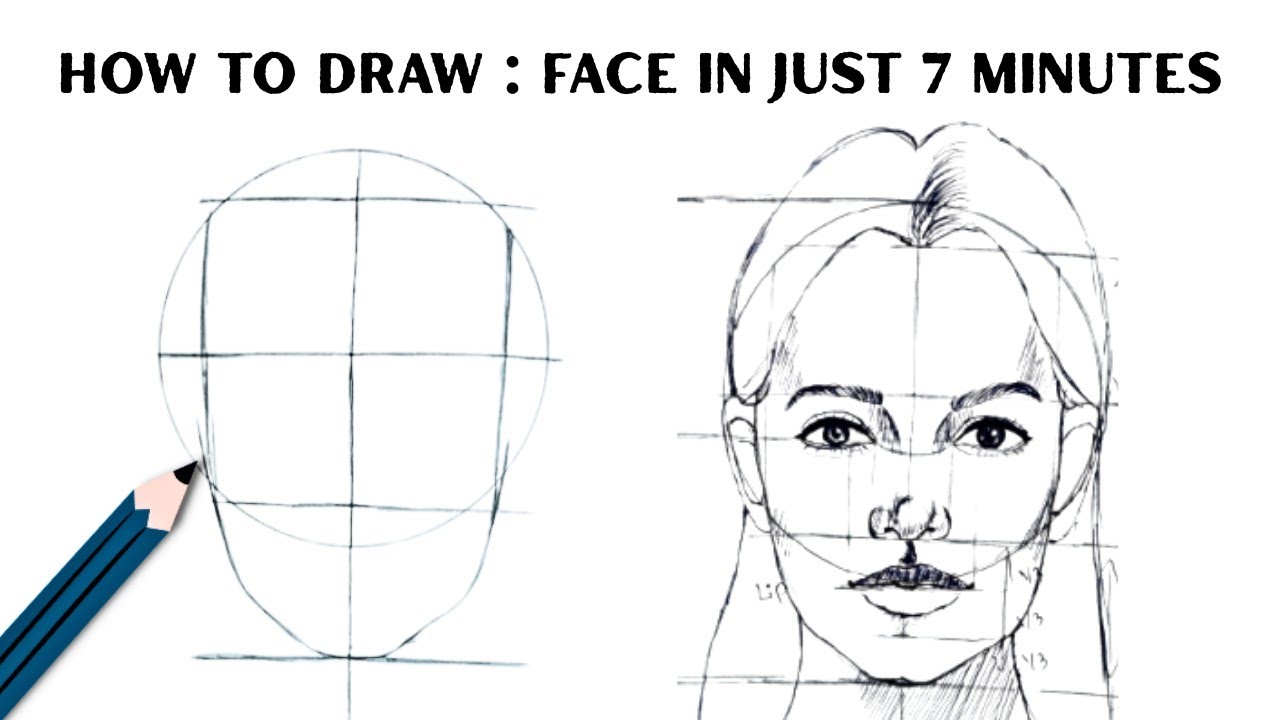 ✅Basic Face Proportions Made Simple | Sketching Tutorial : Easy  (Step by Step) @Sajilaartcorner 