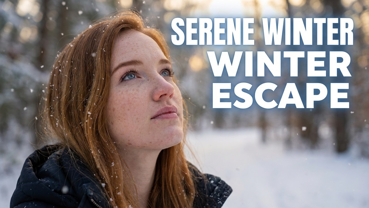 Woman in the Snow | A Contemplative Winter Walk 4K