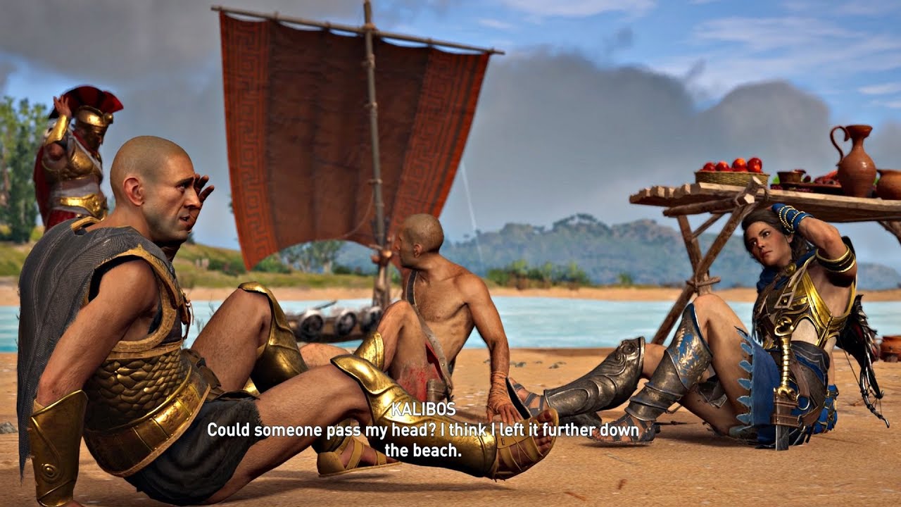 Assassin's Creed Odyssey - Kassandra Getting Drunk With Spartans & Trojan Horse