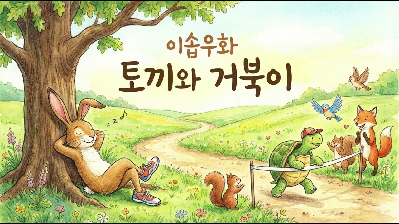 이솝 우화 🐢 토끼와 거북이 | 오디오북 | 동화책 읽어주기 | 동화책 | 어린이 동화 | 잠자리 동화