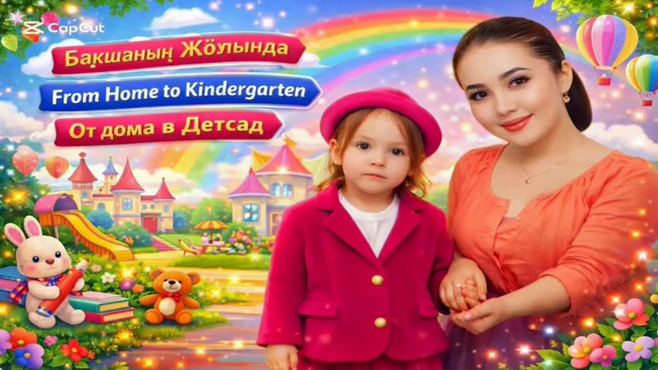 1️⃣ Аяна балабақшаға дайындалып жатыр 👧🎒
