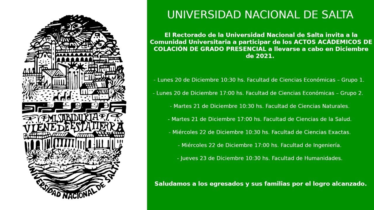 Colación de grado: Facultad de Ciencias Económicas - Grupo 1.