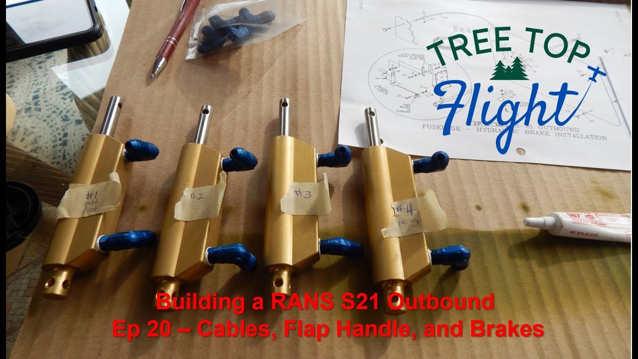 Building a RANs S21 Outbound Plane  ep 20 Cables, Flap Handle and Brakes