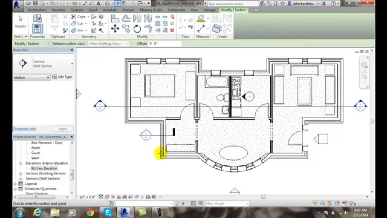 Revit 06-37 Создание разреза