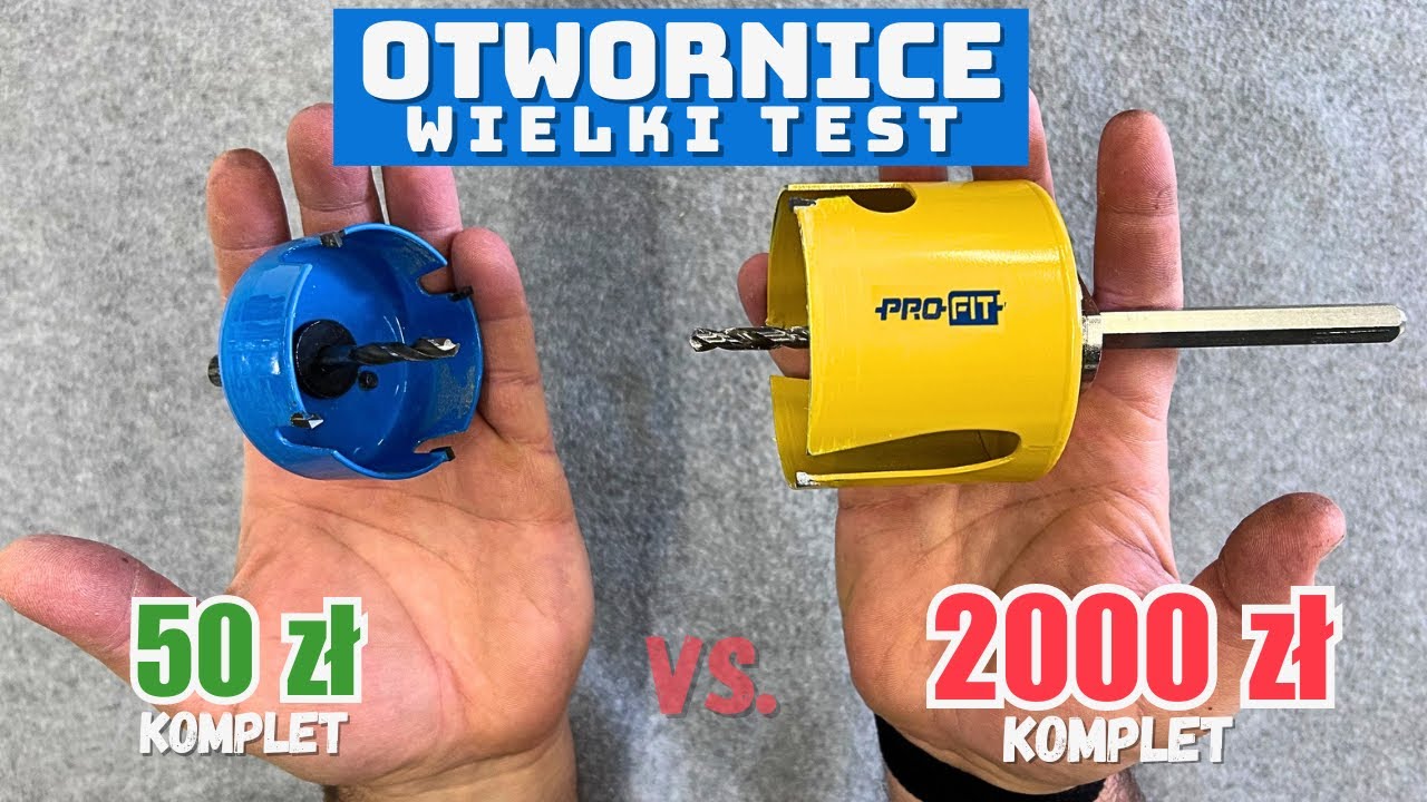 OTWORNICE: MEGA TEST. Jakie wybrać? DROGIE vs TANIE. Otwornica do drewna metalu betonu Profit.