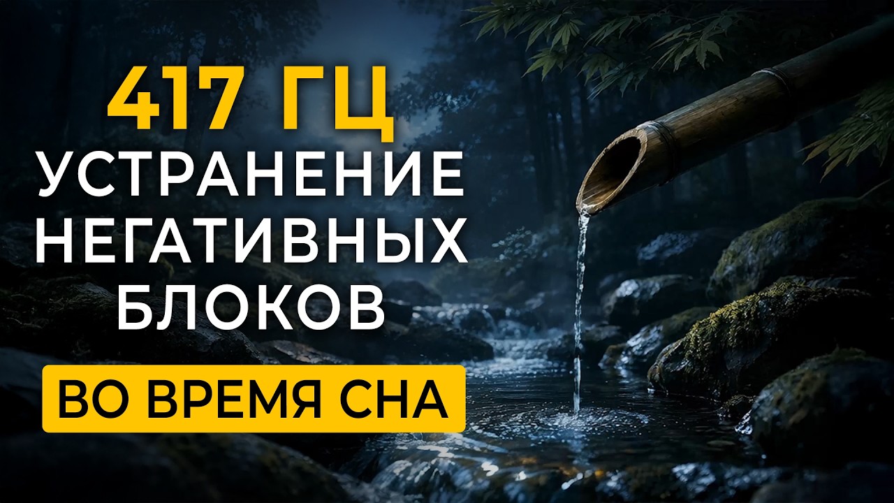 417 Гц Хрустальные капли лунного света + Устранение негативных блоков и программ во сне