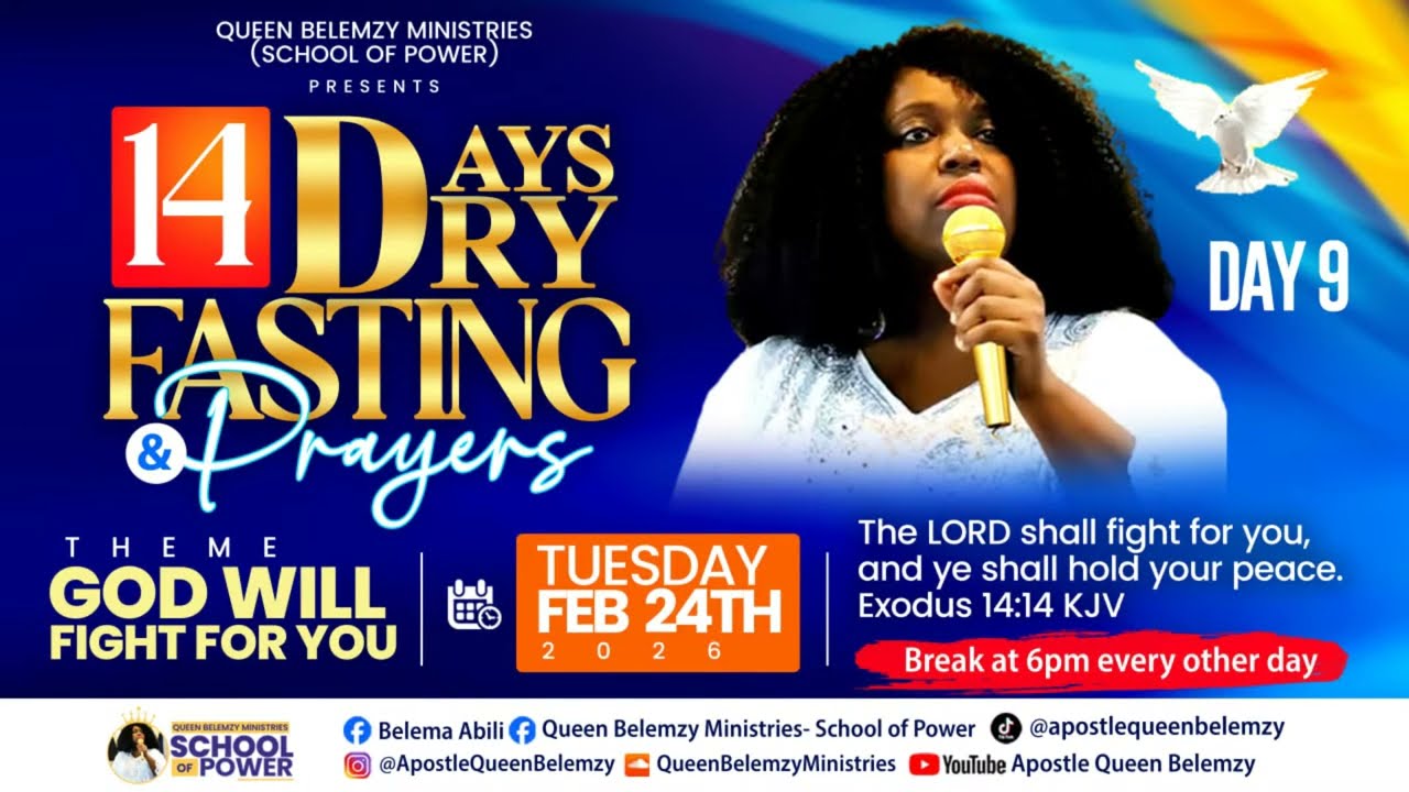 Day 9 of 14 Days Dry Fasting and Prayers for GOD will fight for YOU.