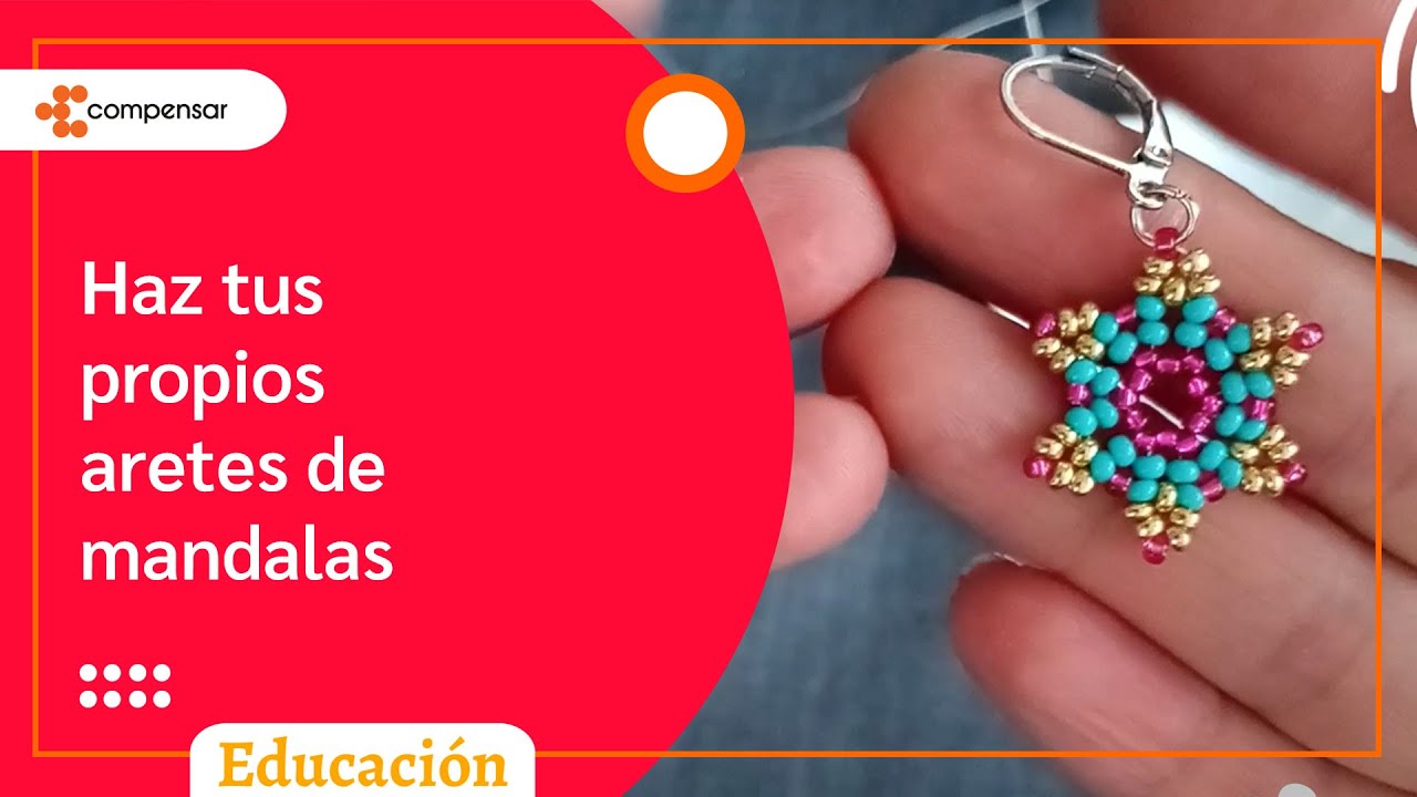 Aretes de mostacillas con mandalas | Compensar