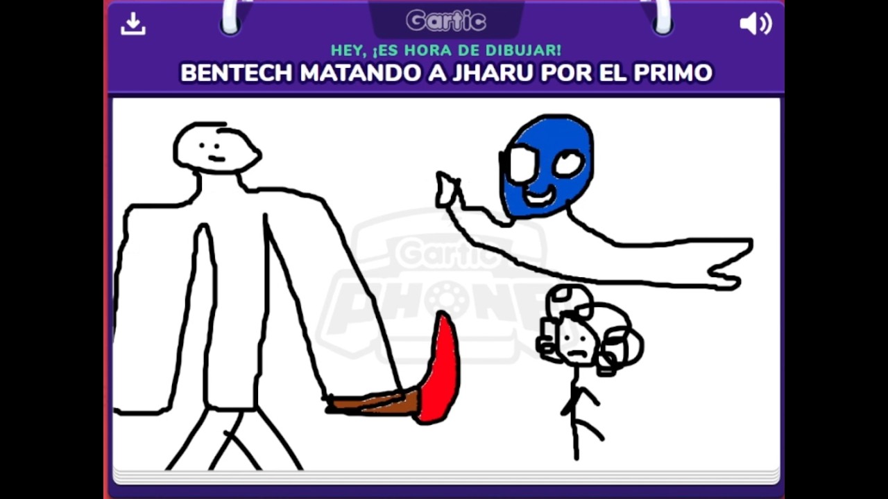 una partidita de lo absurdo que somos dibujando - Gartic Phone | Salchi