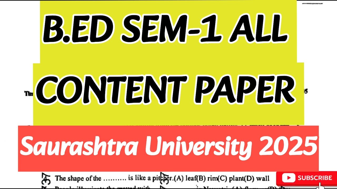 |B.Ed sem-1 All university papers| B.Ed sem-1 Contents all Uni.Paper| saurashtra B.Ed sem_1#Joshisir