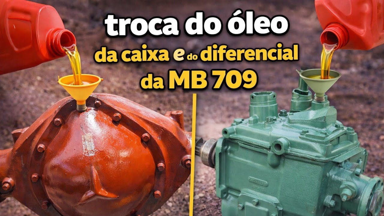 Troca do óleo da caixa e do diferencial do MB 709