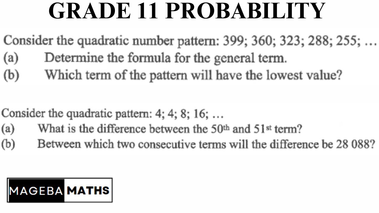 Grade 11 | Maximum & Minimum | Consecutive Term | Number Pattern