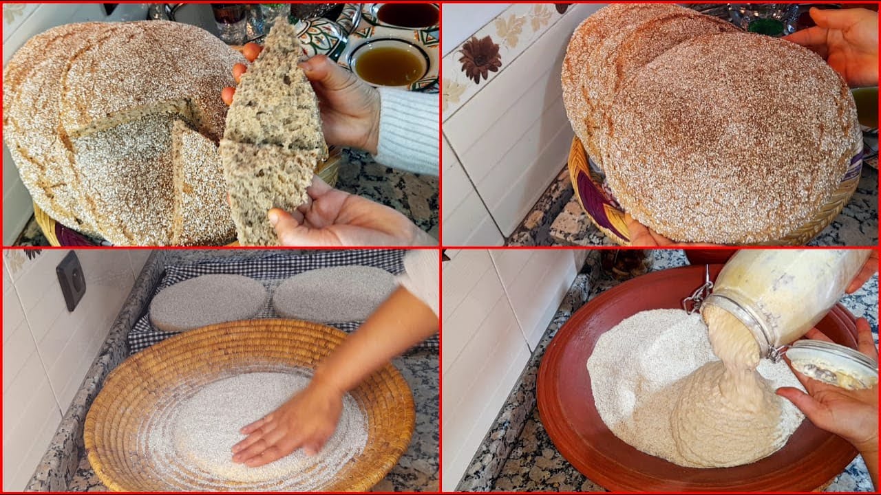 خبز الشعير( بدون ذالك بدون دقيق الأبيض.)  مع الجميع أسرار