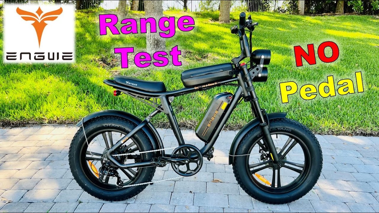 range test NO pedal at Full Speed - Engwe M20 - How far will it go?