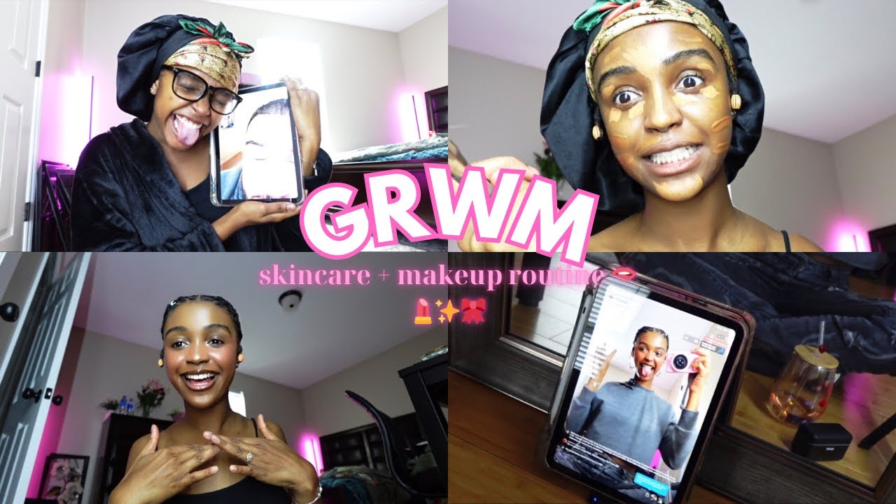 GRWM: Skincare + Makeup Routine 🫦✨💄🎀