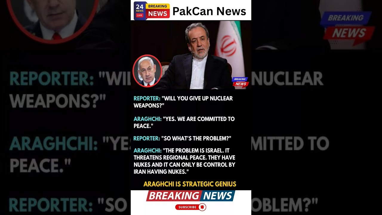 Araghchi Calls for Equal Nuclear Standards Across the Middle East | PakCan News