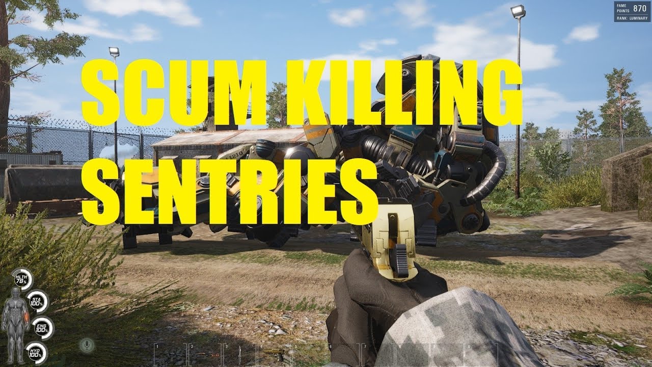 SCUM: Easy way to kill Sentries mechs fame points farming