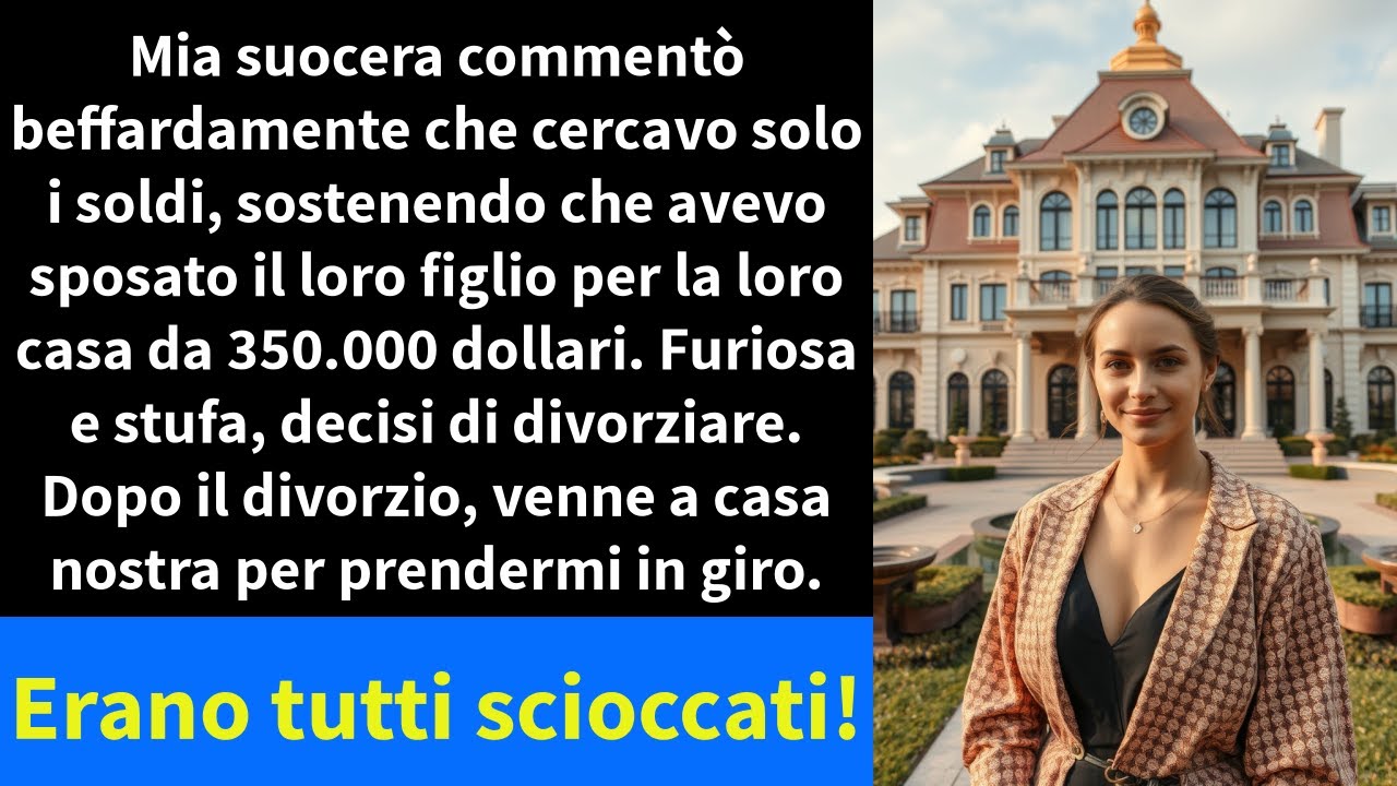 Mia suocera commentò beffardamente che cercavo solo i soldi, sostenendo che avevo sposato il loro