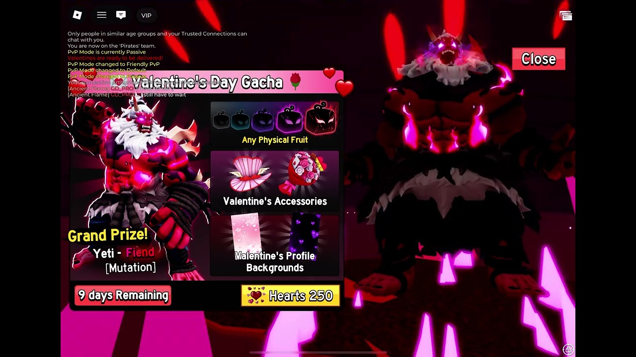 Valentines gacha spin 