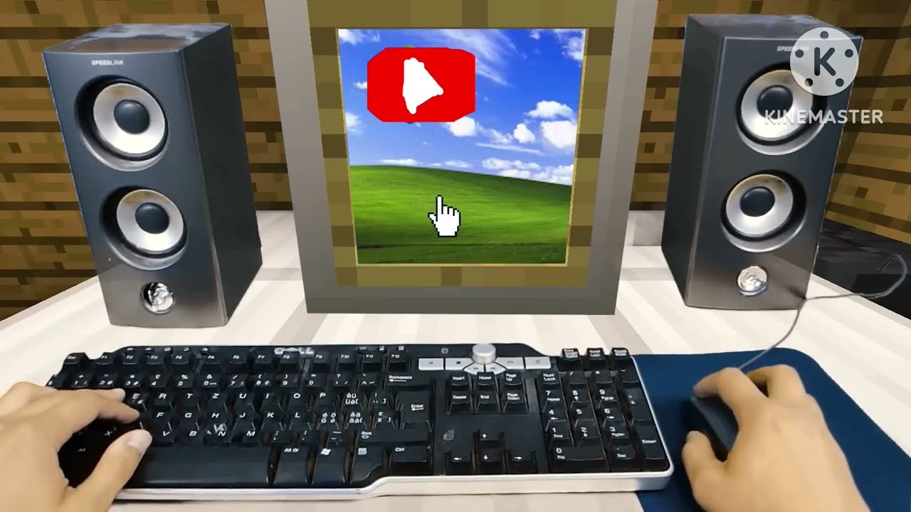 Realistic Minecraft - Angry Steve watching YouTube 