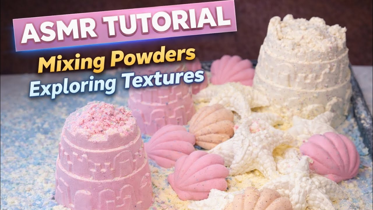 ASMR Tutorial: Creating Different Textures with Powders | Learn ASMR | @Chalkcrumbleasmr 