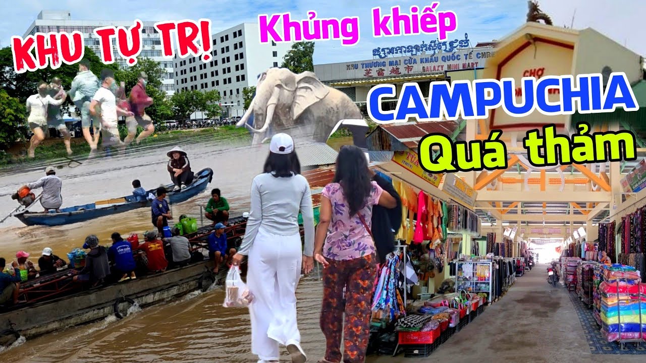 Lớn hết hồn khu tự trị Campuchia cách Việt Nam con sông - Ế thảm chợ lớn nhất biên giới