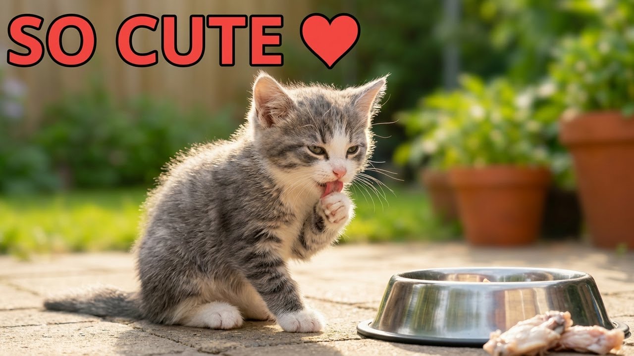 Kitten's First Fancy Feast Adventure!