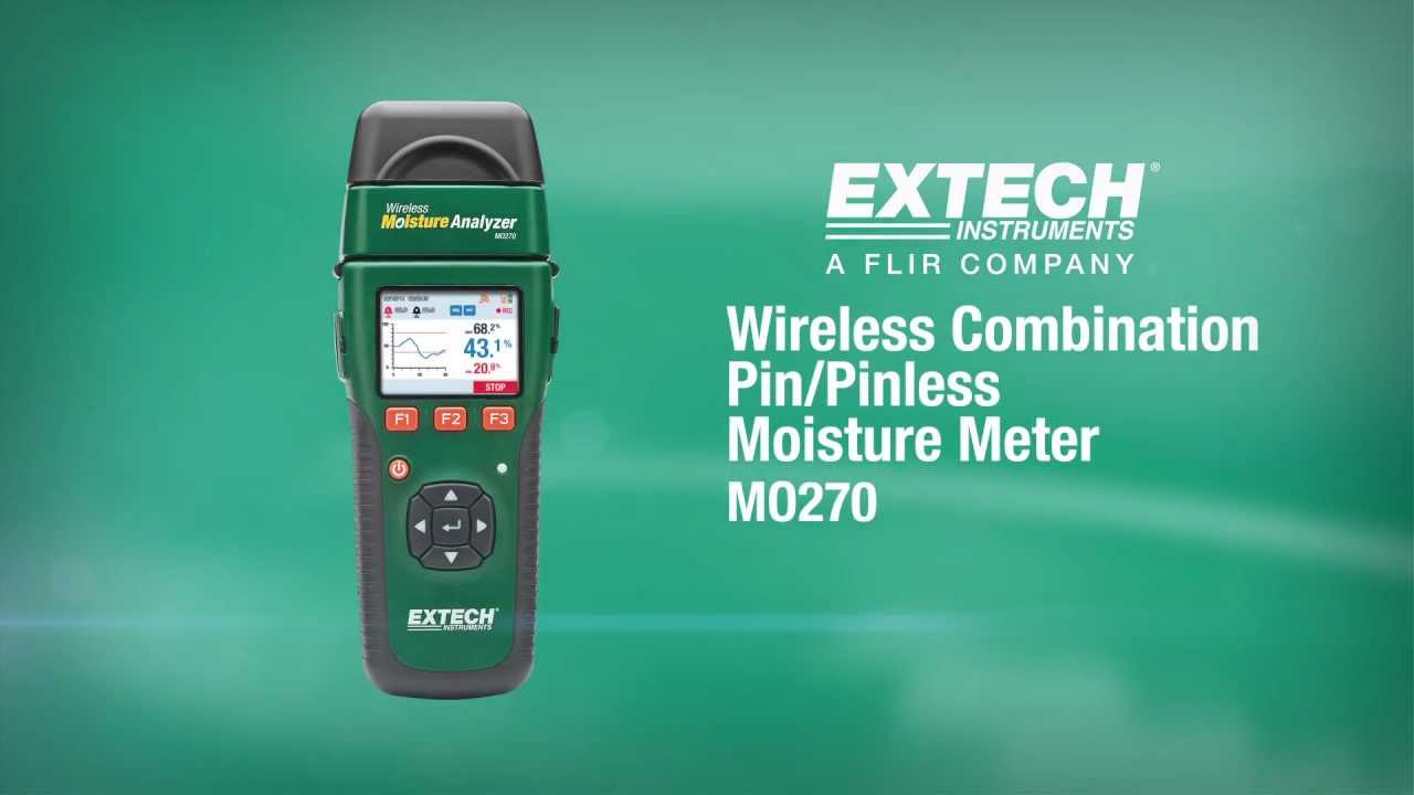 Extech MO270 Wireless Pin/Pinless Moisture Meter Showcase Video