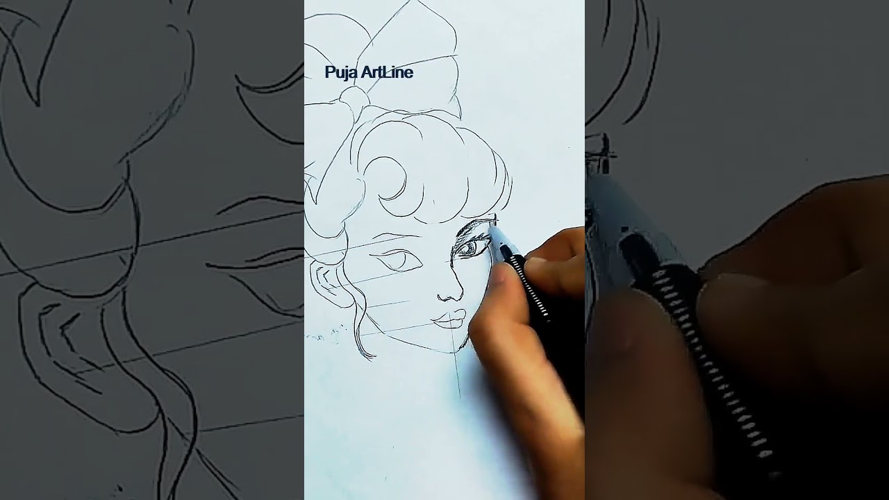 how to draw beautiful girl/Girl drawing/easy sketch steps/Pencil sketch 