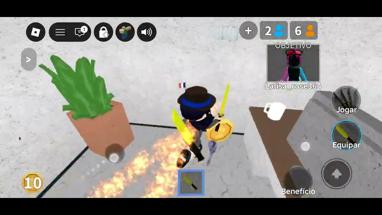 Mm2 minha irmã entrou na partida👭