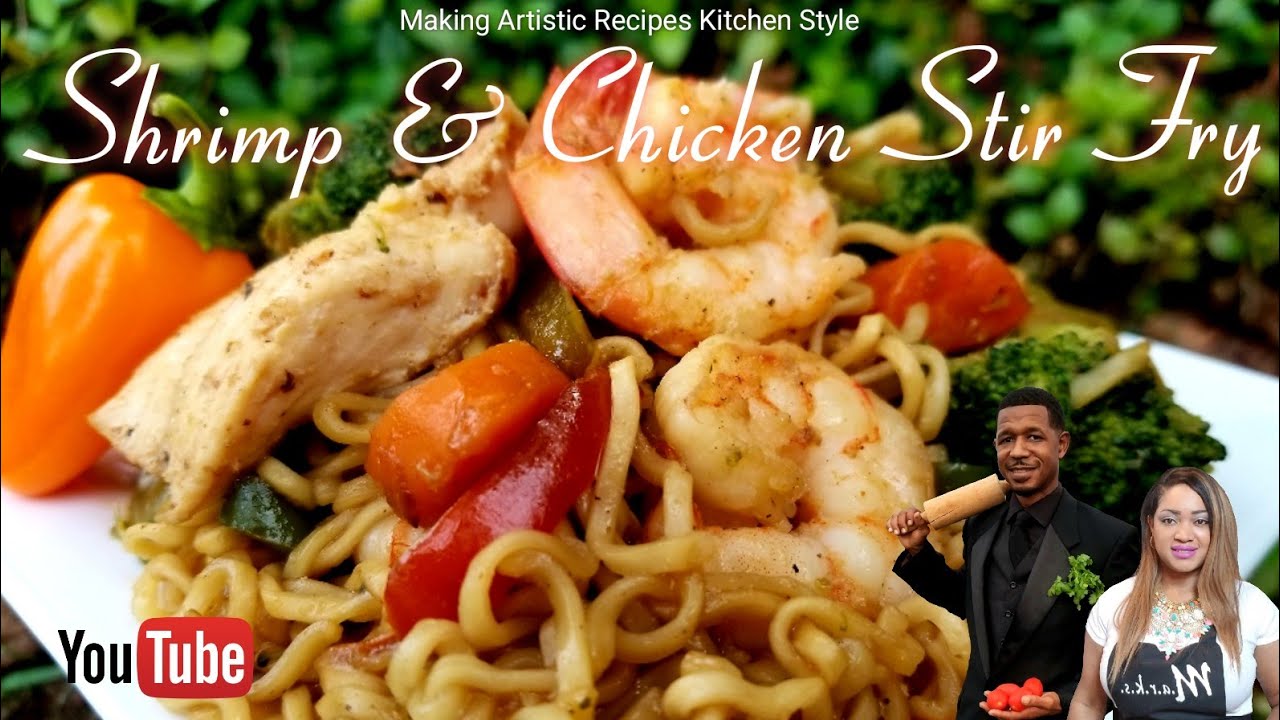 WOW! SHRIMP AND CHICKEN STIR FRY