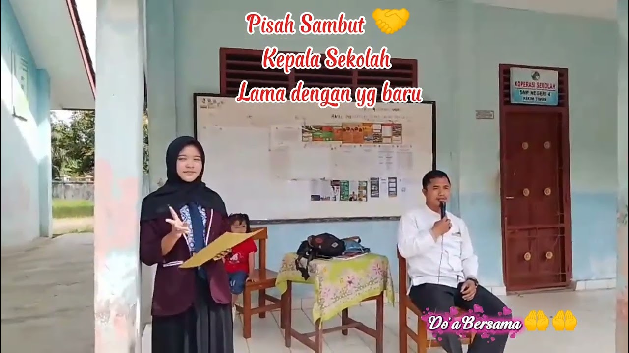 Pisah sambut Kepala Sekolah Lama dengan Kepala Sekolah yg Baru SMP NEGERI 4 KIKIM TIMUR 😊