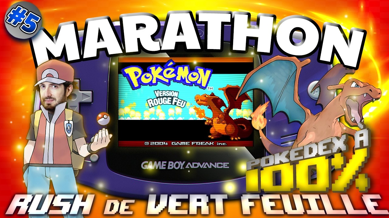 🍃POKEMON VERT FEUILLE en UN STREAM !🍃🔥POKEMON ROUGE FEU sur CARTOUCHE GBA 🔥 On fait le 100% POKEDEX!