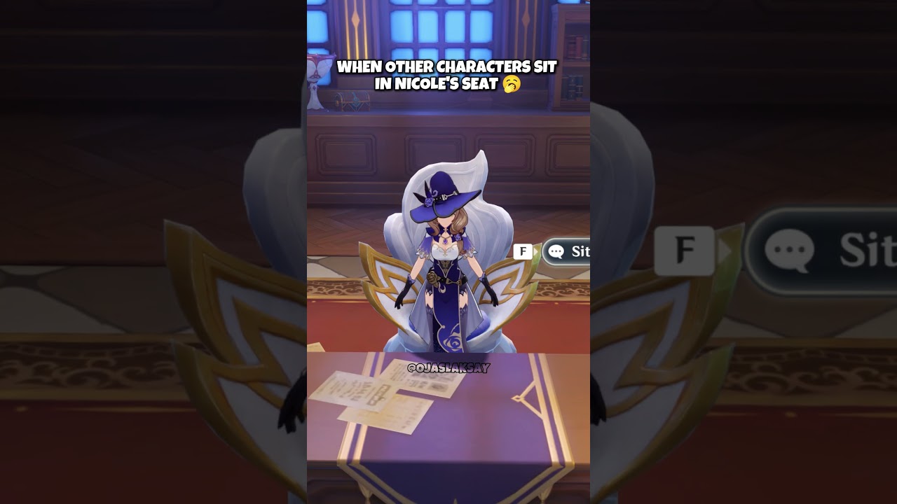When Other Characters Sit In Nicole's Seat #genshinimpact #genshin #shorts
