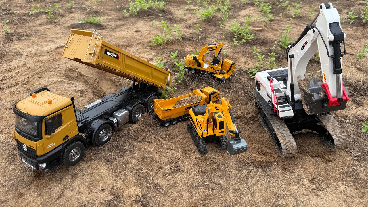 Very good location for creating a fish pond With RC Dump Trucks & Excavator Huina 1594 || 2026